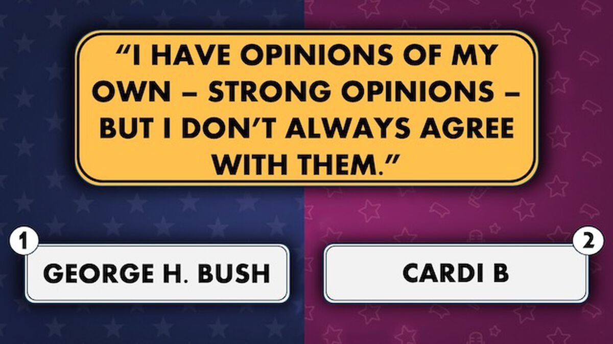 Who Said It? Presidents vs Celebrity image number null